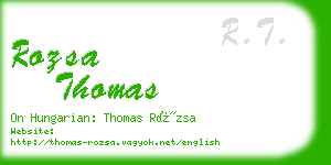 rozsa thomas business card